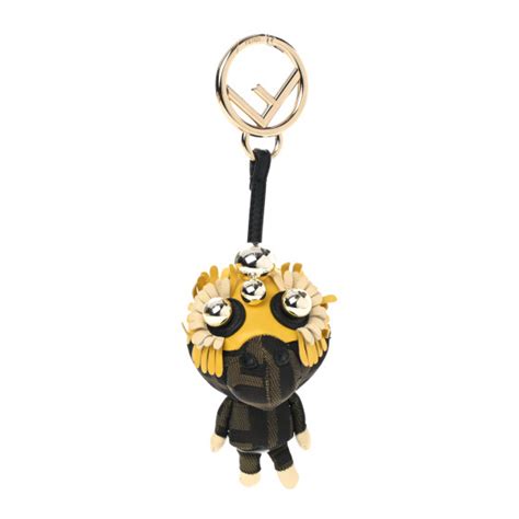 space monkey bag charm fendi|FENDI Shiny Nappa Zucca Pearl Fringe Space Monkey Bag .